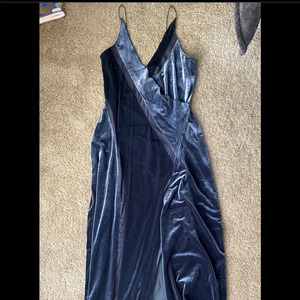 Free People emerald green strappy dress